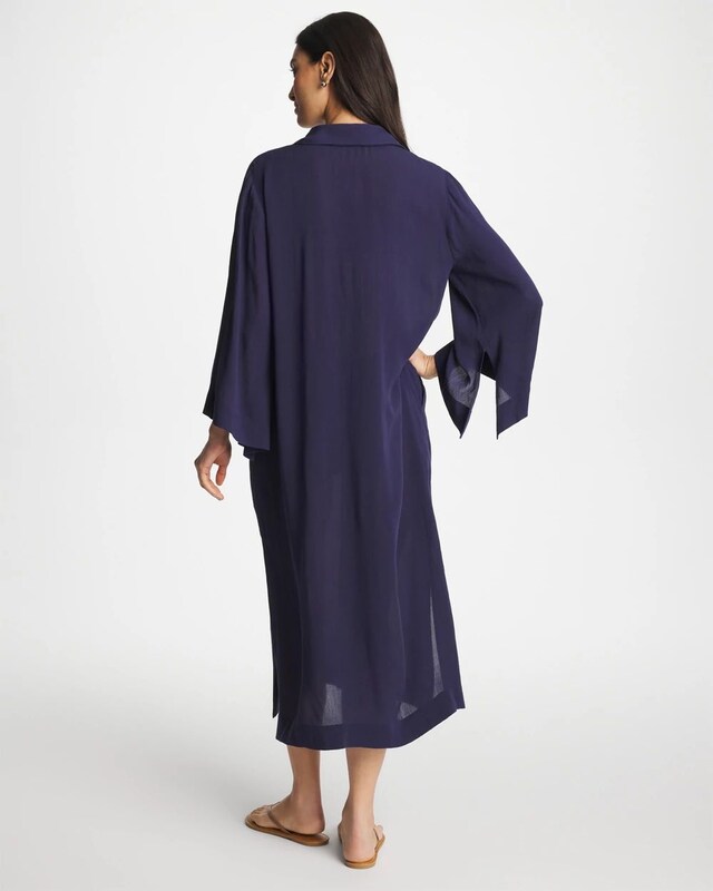 Woven Collar Swim Cover-Up - image 3